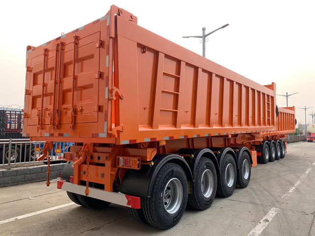 100 Ton 4 Axle Dump Semi Trailer for Sale