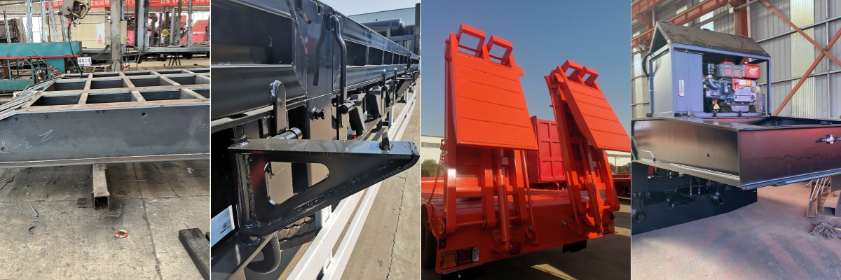 100 Ton Detachable Gooseneck Lowbed Trailer for Sale