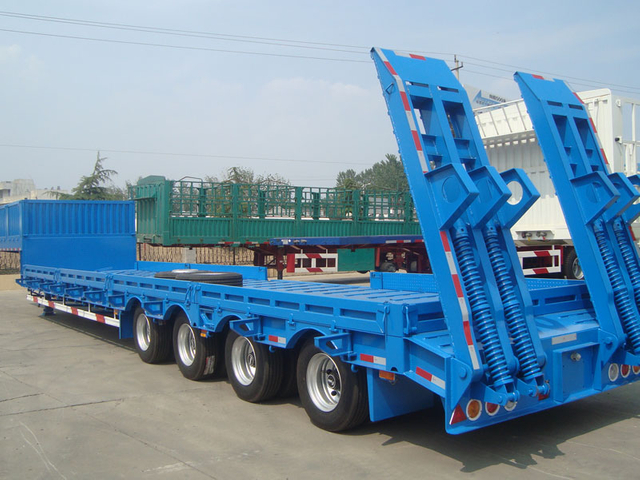 4 Axles 100 Tons Lowbed Trailer for Sale
