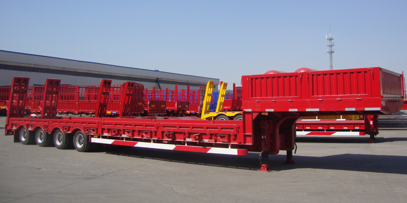 4 Axle 100 Ton Lowbed Semi Trailer for Sale