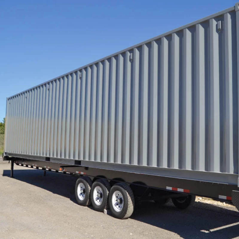Shipping container transport trailer