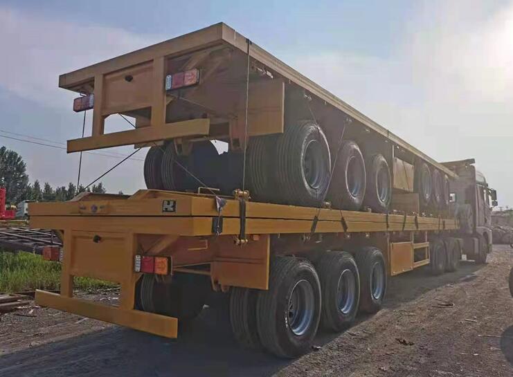 Used Flatbed Semi Trailer 3 Axles For Sale