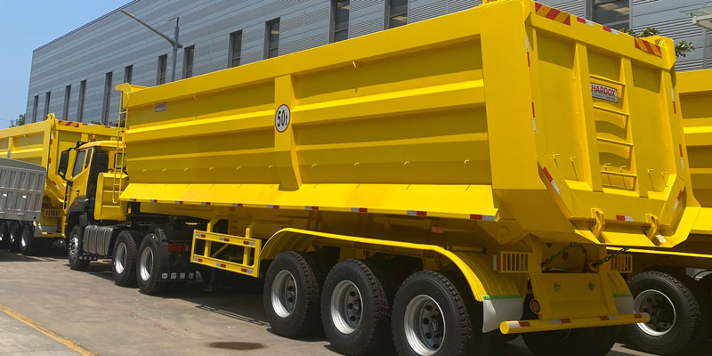 3 Axle 50 Ton End Tipper Semi Trailer for Sale