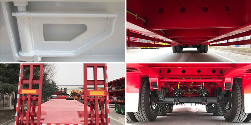 4 Axle 100 Ton Lowbed Semi Trailer for Sale