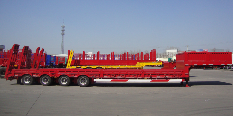 4 Axle 80 Ton Heavy Duty Low Bed Trailer for Sale4 Axle 80 Ton Heavy Duty Low Bed Trailer for Sale