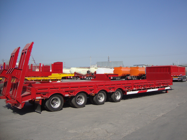 4 Axle 100 Ton Low Bed Semi Trailer for Sale